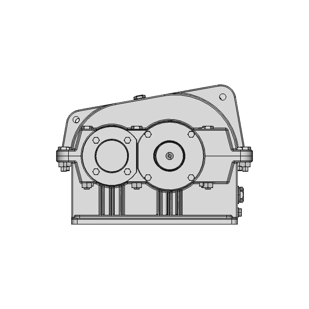Spur Gear Speed Reducer Gearbox - Standard Mechanical Component_0_90_degree_snapshot