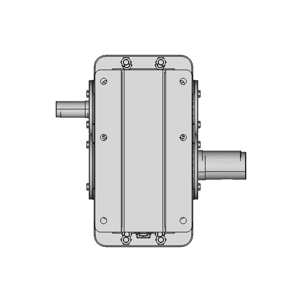 Spur Gear Speed Reducer Gearbox - Standard Mechanical Component_90_0_degree_snapshot