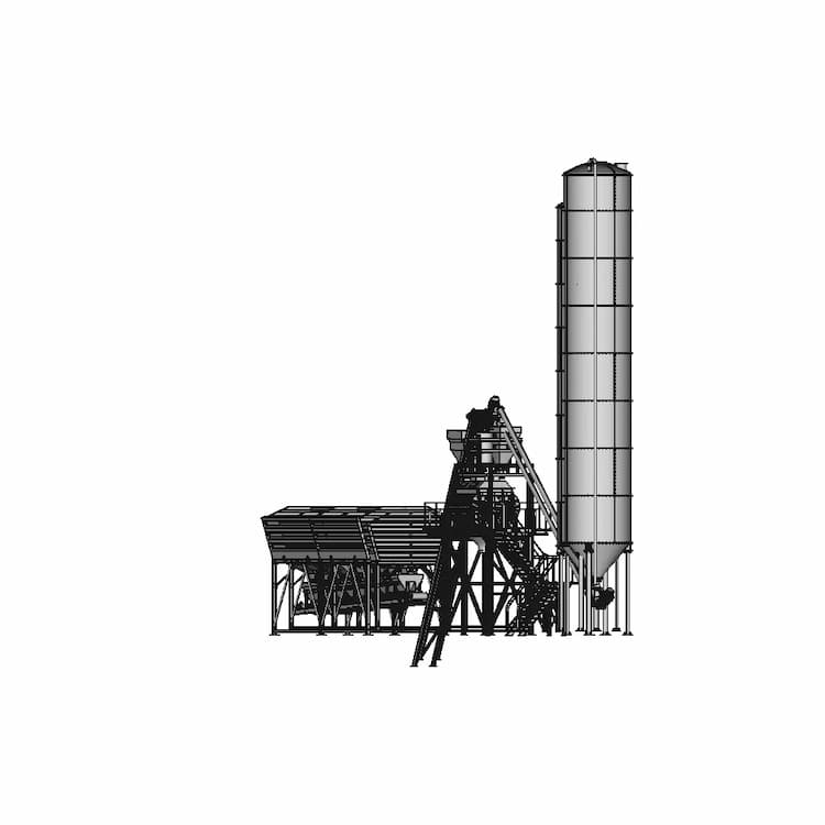 Concrete Batch Plant 90 Mph - Downloadable CAD Representation