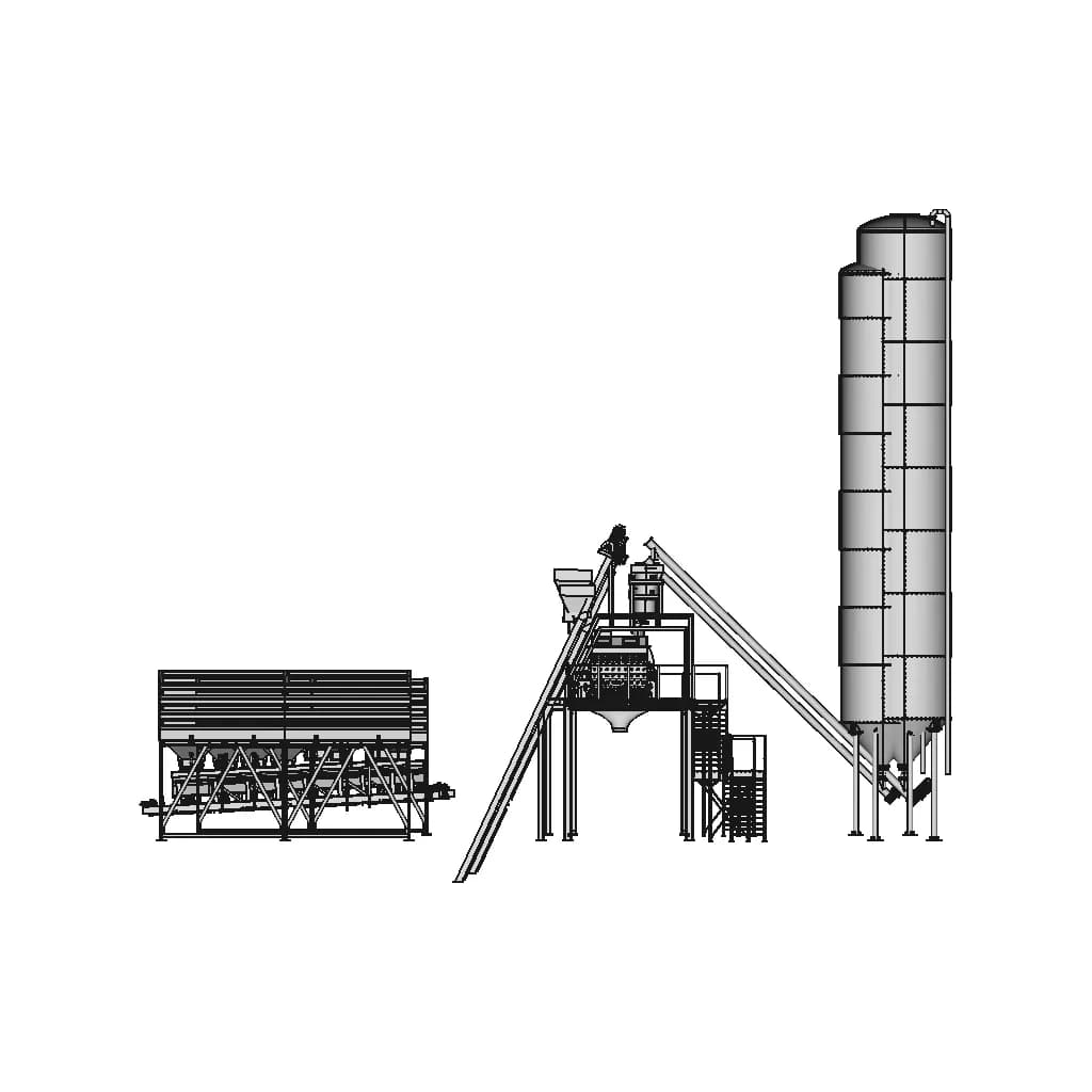 Concrete Batch Plant 90 Mph - Downloadable CAD Representation_0_90_degree_snapshot