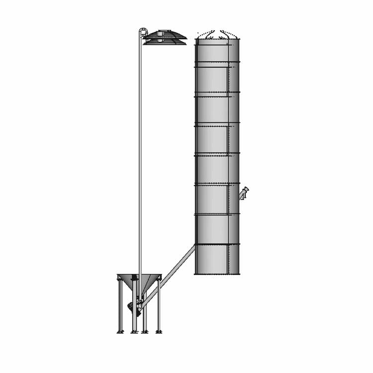 Cement Silo 100 Tons | High-Quality CAD Model