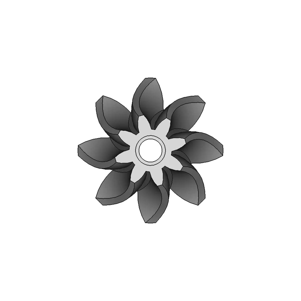Helical Bevel Gear - Standard Mechanical Component_0_0_degree_snapshot