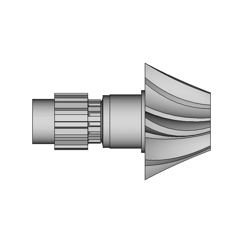 Helical Bevel Gear - Standard Mechanical Component_0_270_degree_snapshot