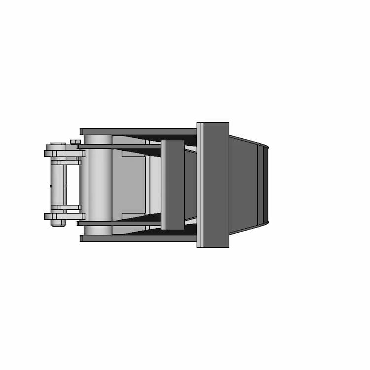 Mini Digger Bucket 200Mm - Downloadable CAD Representation