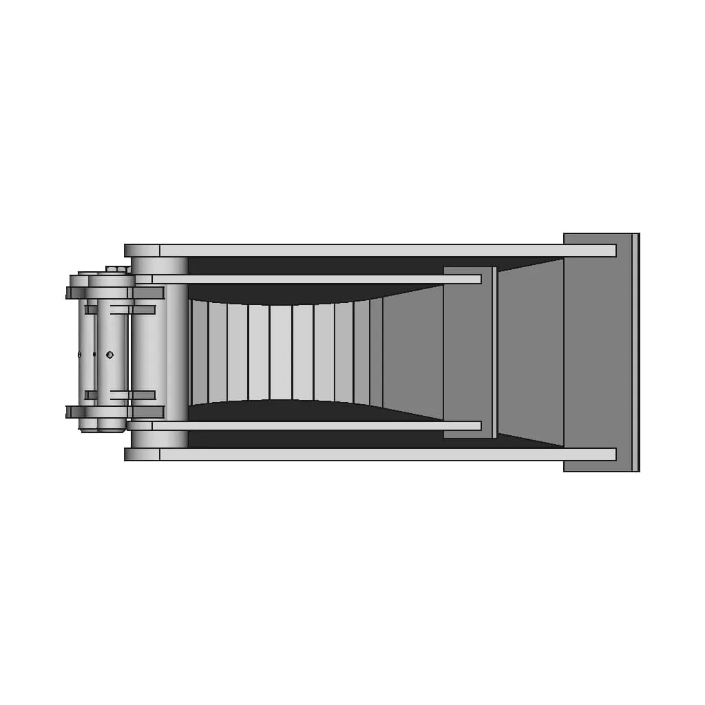 Mini Digger Bucket 200Mm - Downloadable CAD Representation_0_90_degree_snapshot