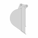 Mini Digger Bucket 200Mm - Downloadable CAD Representation_90_0_degree_snapshot
