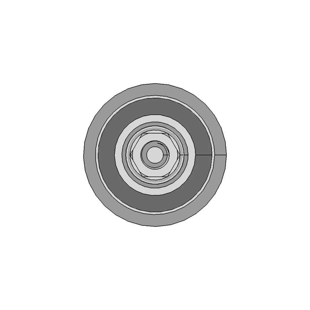 Adjustable Foot M12 60Mm - Standard Mechanical Component_0_0_degree_snapshot
