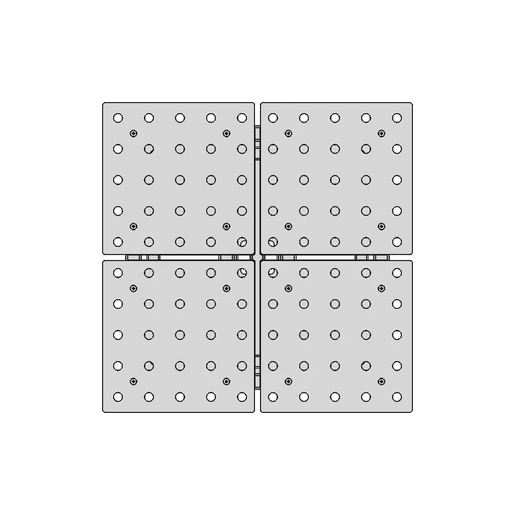 Welding Table 1000X1000Mm - Downloadable CAD Representation_270_0_degree_snapshot
