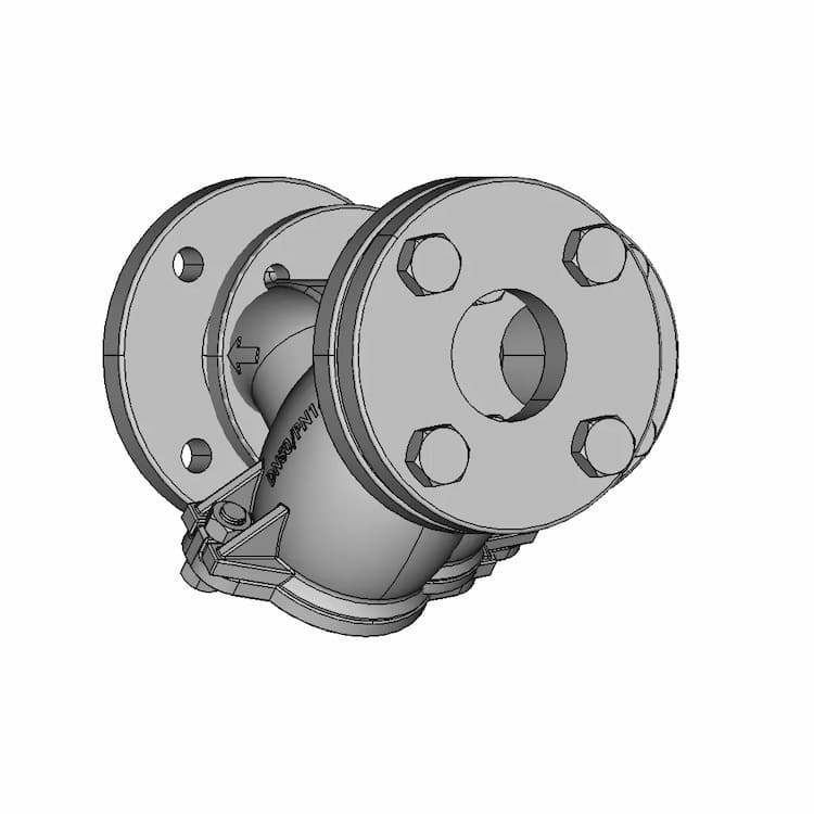 Y Strainer Brass Dn50 Pn16 | High-Quality CAD Model