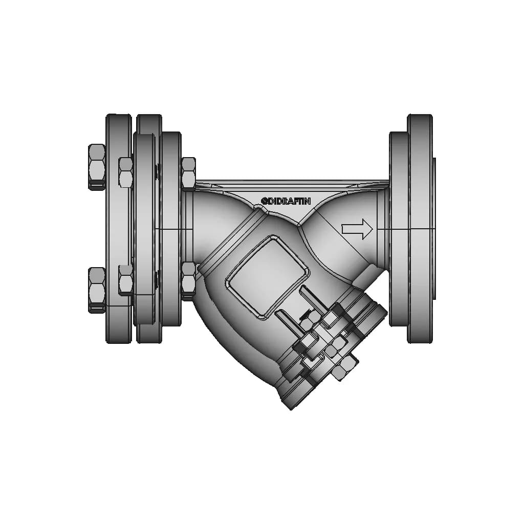 Y Strainer Brass Dn50 Pn16 | High-Quality CAD Model_0_270_degree_snapshot
