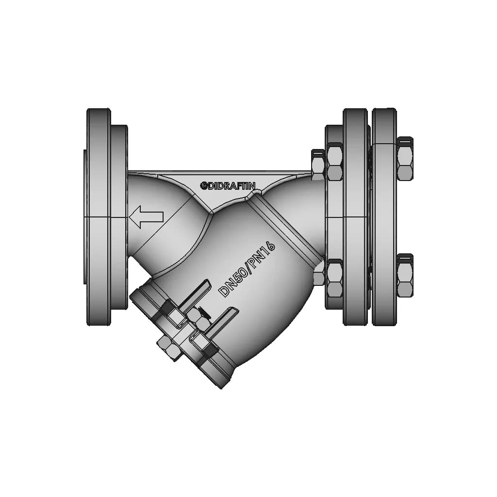 Y Strainer Brass Dn50 Pn16 | High-Quality CAD Model_0_90_degree_snapshot