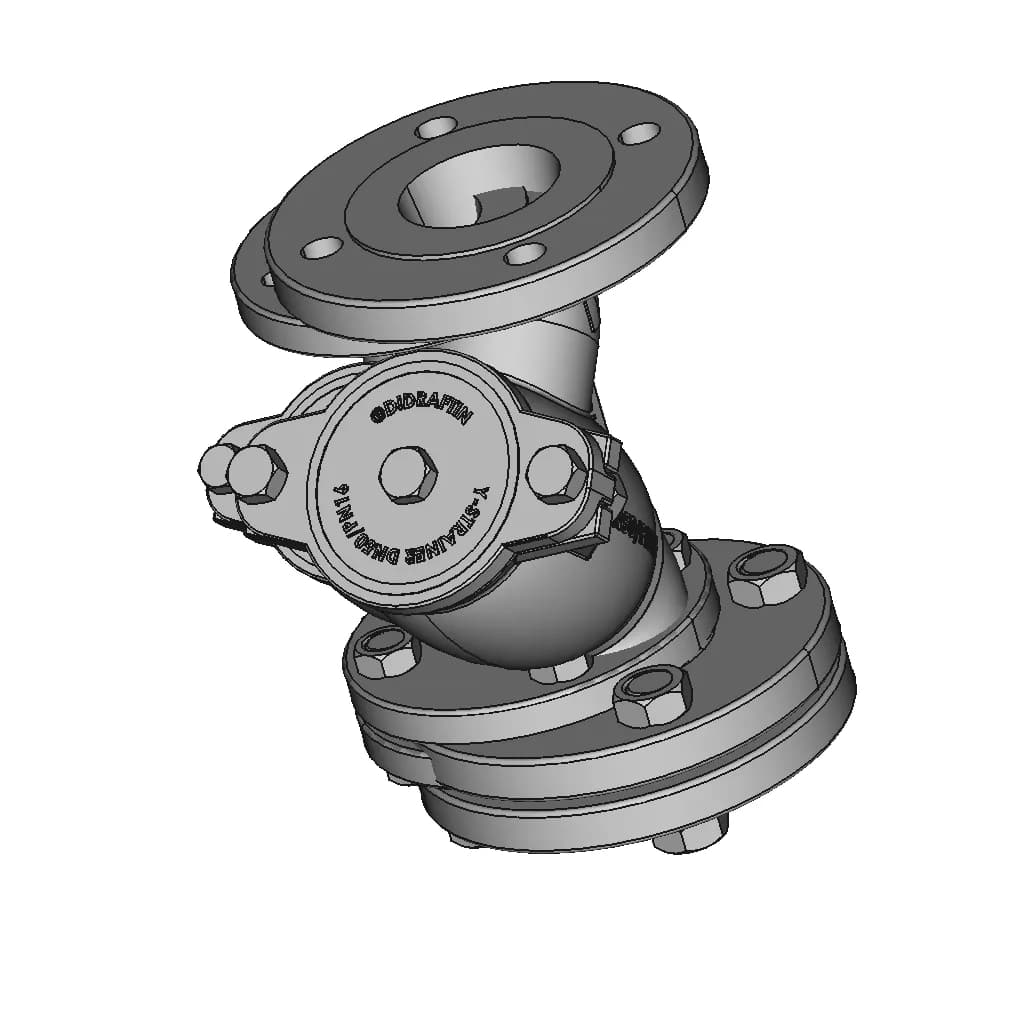 Y Strainer Brass Dn50 Pn16 | High-Quality CAD Model_60_30_degree_snapshot