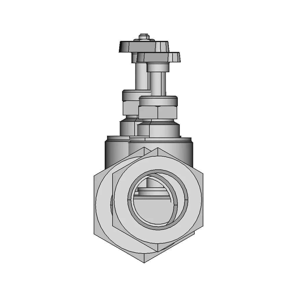 Design Of Gate Valve | High-Quality CAD Model_0_90_degree_snapshot