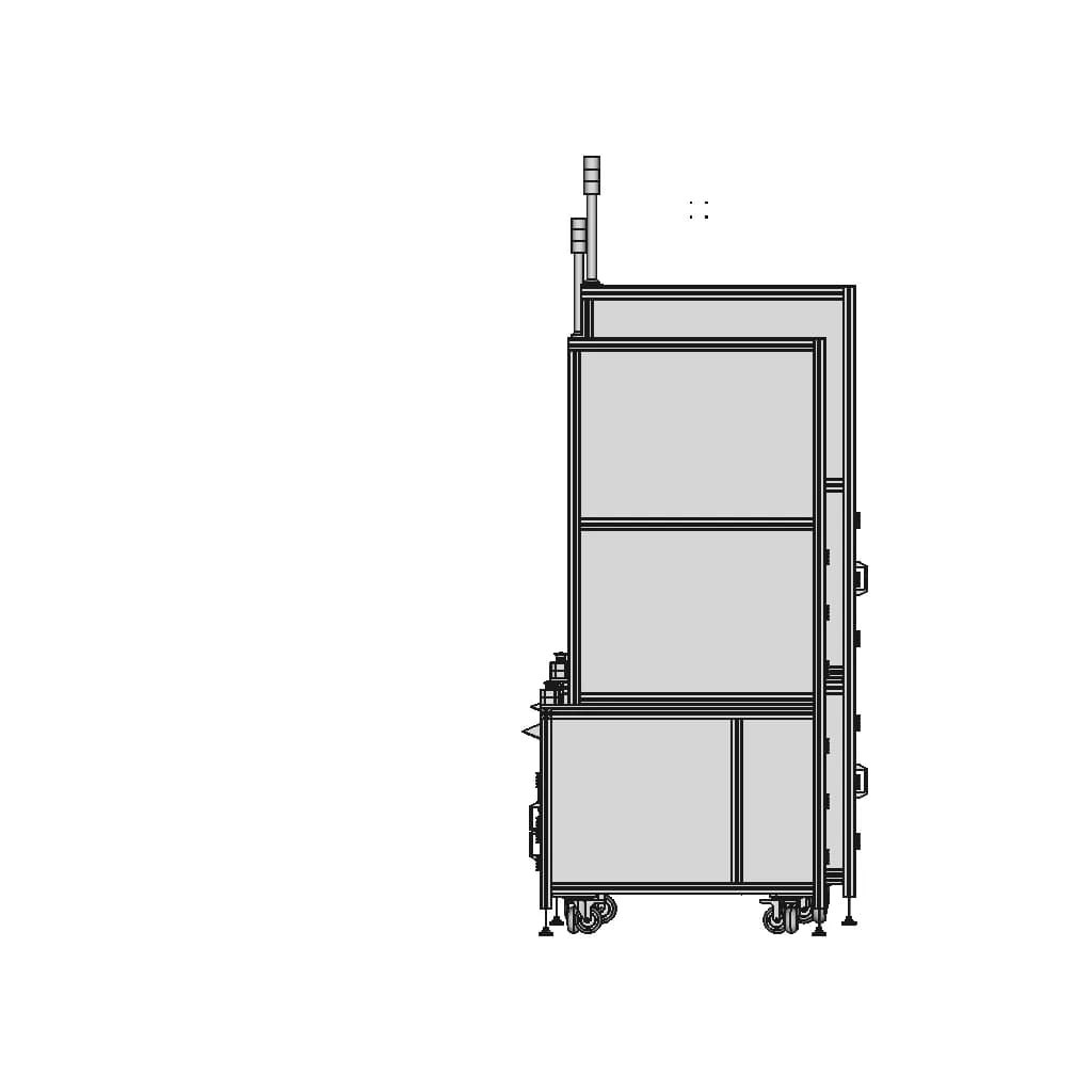 Standard Industrial Working Table Aluminum Profile | 3D Engineering Design File_90_0_degree_snapshot