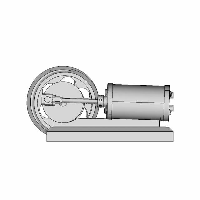 Single Cylinder Oscillating Steam Engine - Downloadable CAD Representation