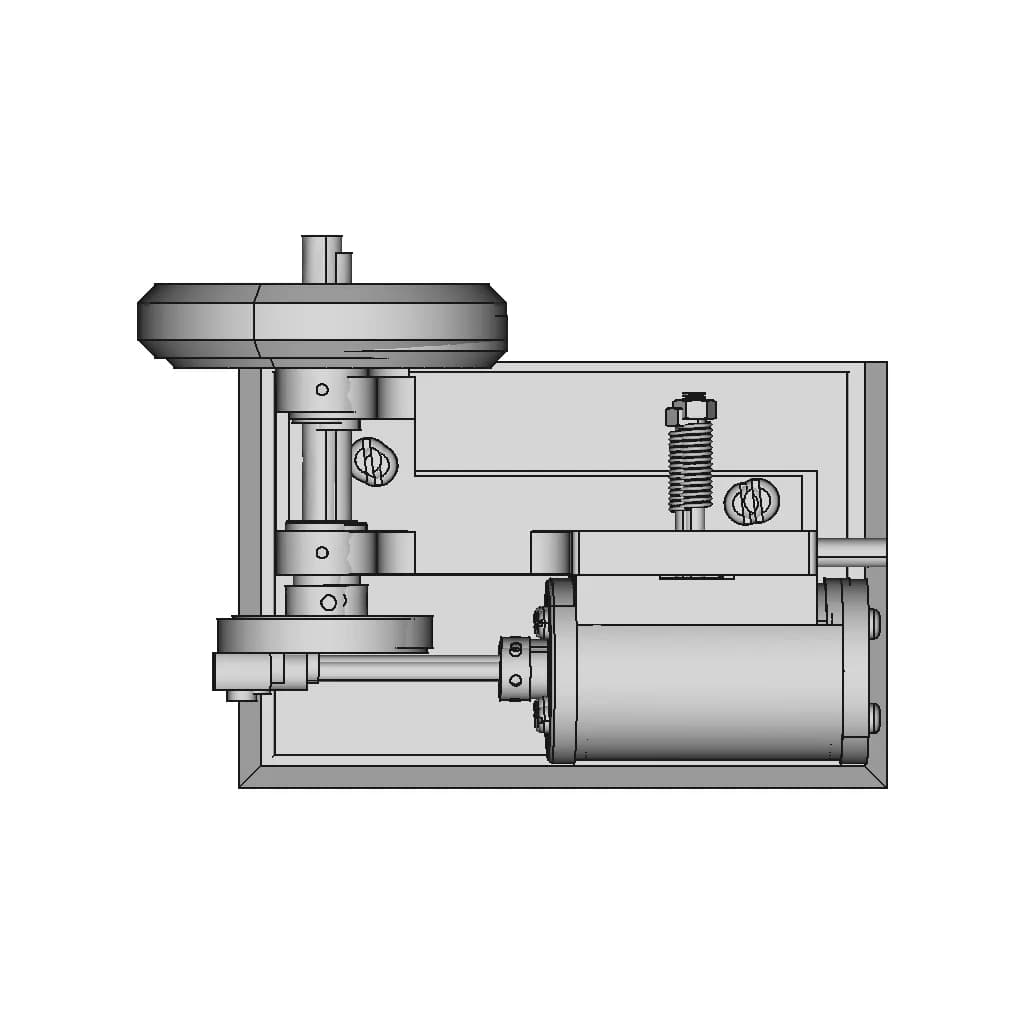 Single Cylinder Oscillating Steam Engine - Downloadable CAD Representation_270_0_degree_snapshot