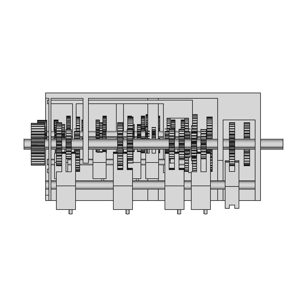 Feed Gear Box Of Lathe - Downloadable CAD Representation_270_0_degree_snapshot