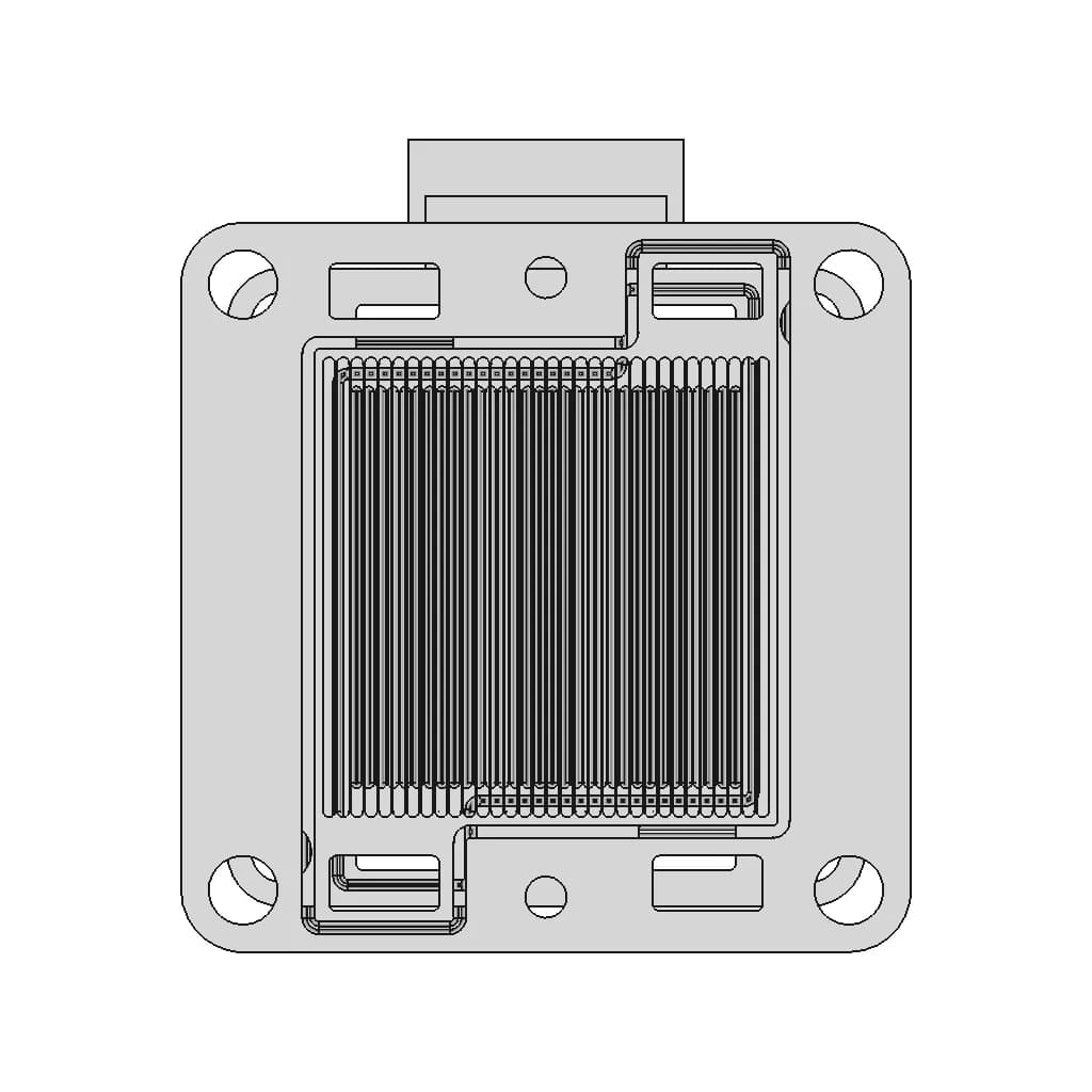 Hydrogen Fuel Cell Bipolar Plate With Gasket And Collector | 3D Engineering Design File_90_0_degree_snapshot