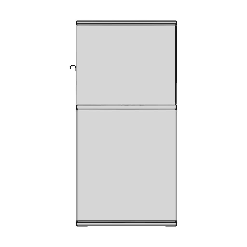 Glue Cabinet Drawer Sheetmetal - Standard Mechanical Component_270_0_degree_snapshot