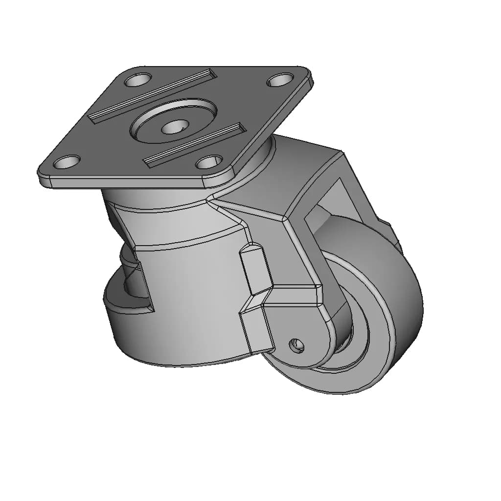 Gd 120F Leveling Caster | 3D Engineering Design File_60_30_degree_snapshot