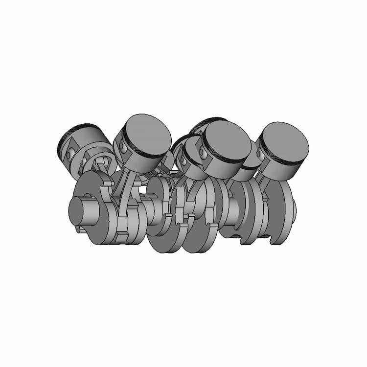 V6 Engine - Downloadable CAD Representation