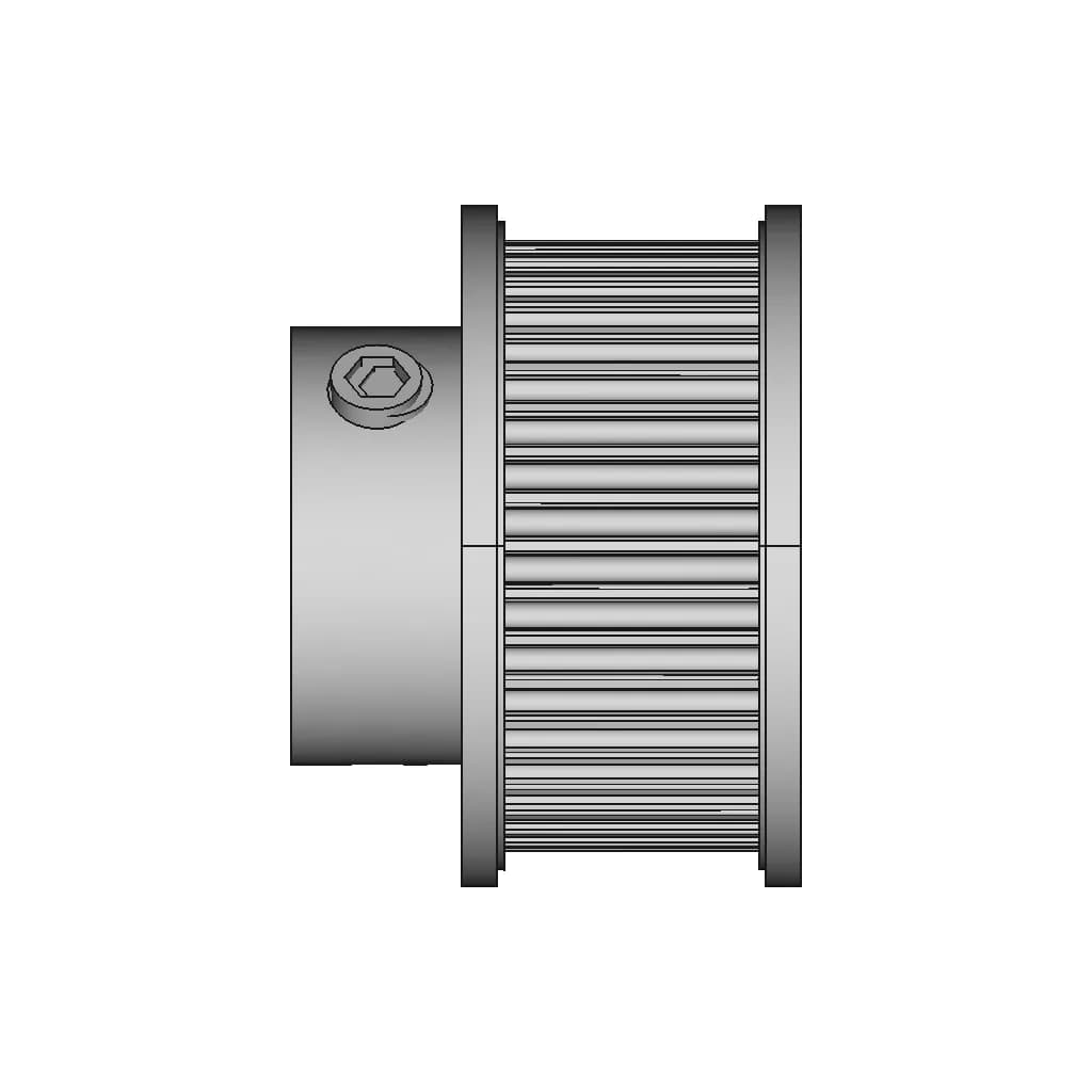 40 Tooth Gt2 Pulley | High-Quality CAD Model_0_90_degree_snapshot