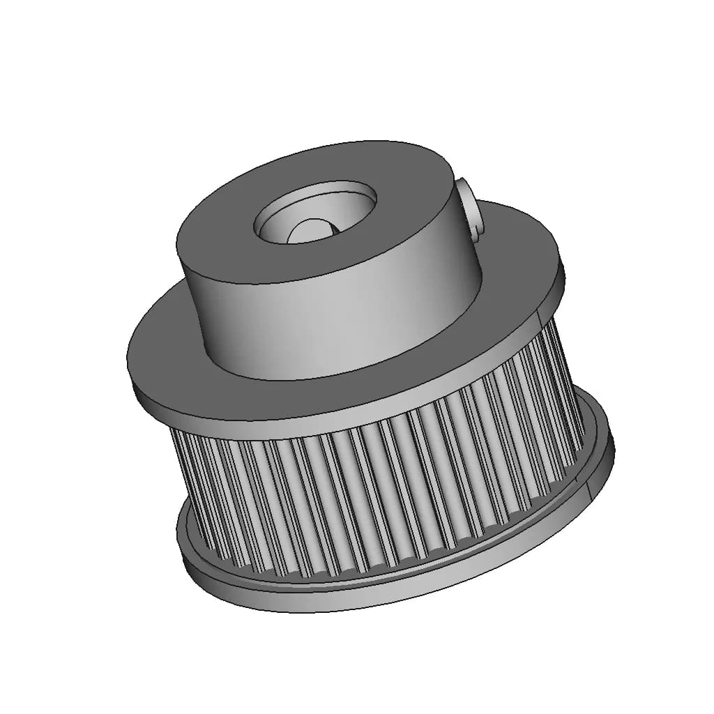 40 Tooth Gt2 Pulley | High-Quality CAD Model_60_30_degree_snapshot