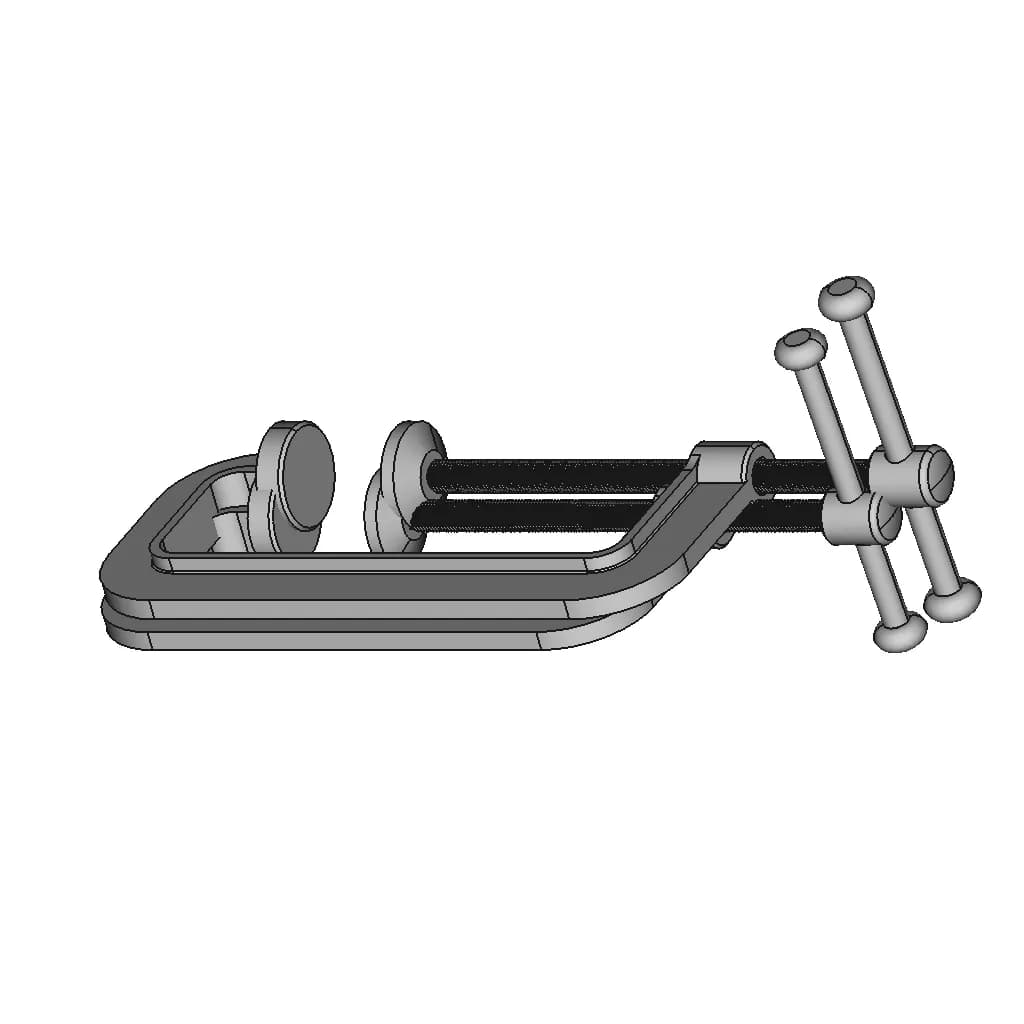 C Clamp | High-Quality CAD Model_60_30_degree_snapshot