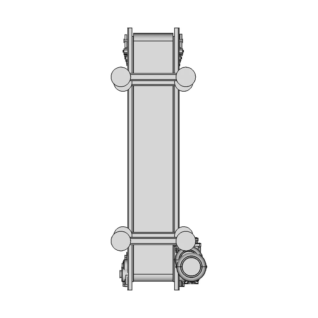 Simple Conveyor 1000Mm | High-Quality CAD Model_90_0_degree_snapshot