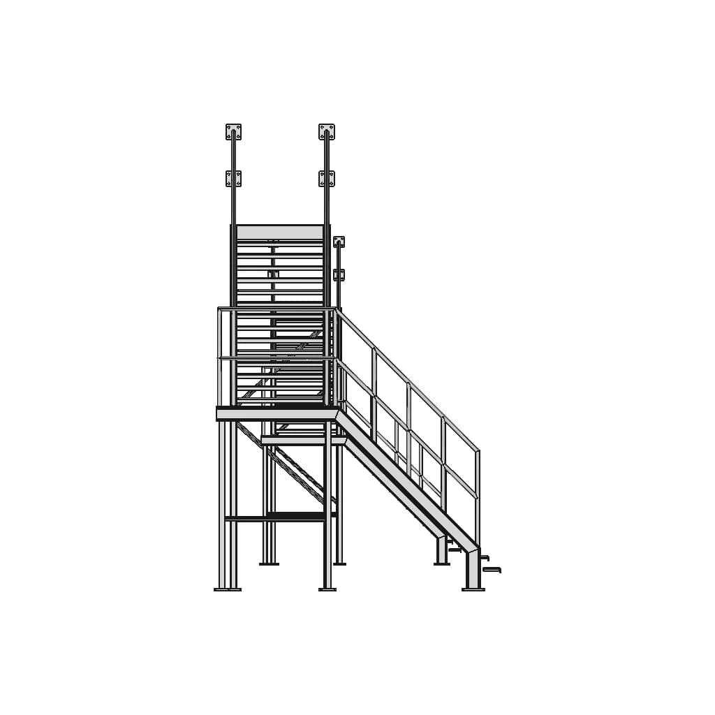 Weldment Stairs - Downloadable CAD Representation_0_0_degree_snapshot