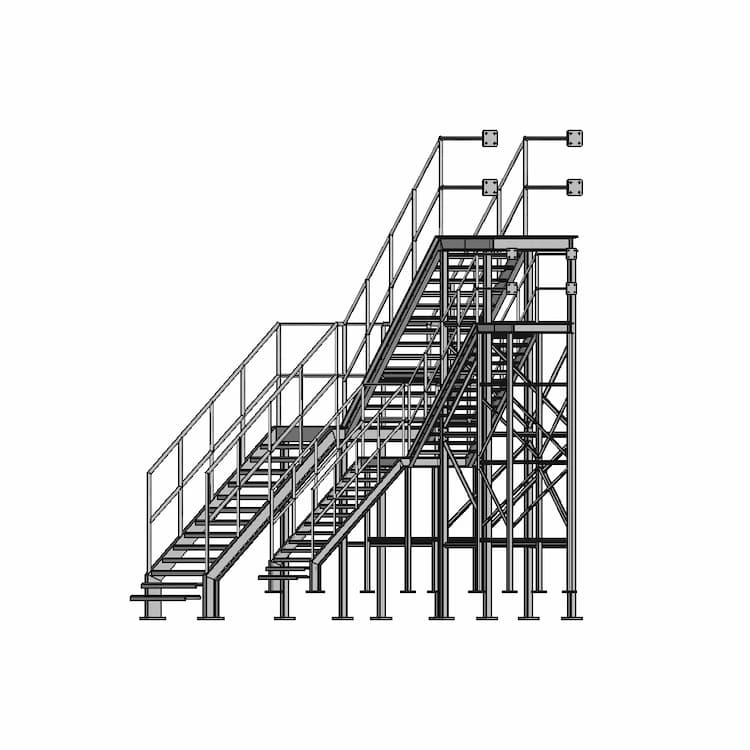 Weldment Stairs - Downloadable CAD Representation