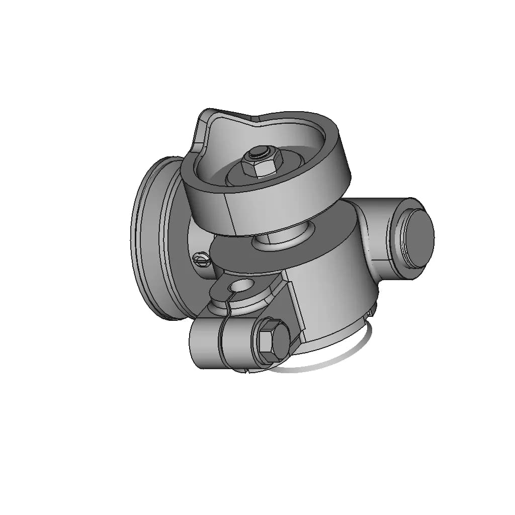 010 Worm Gearbox 010 Wg | High-Quality CAD Model_60_30_degree_snapshot