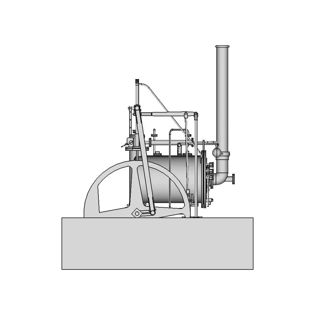 Model Of The High Pressure Dredger Engine Of Richard Trevithick Of 1806 | 3D Engineering Design File_90_0_degree_snapshot