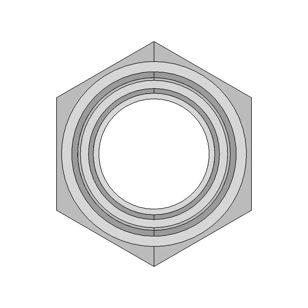 Bevel Seat Union Hex Nuts All Size - Standard Mechanical Component_0_90_degree_snapshot