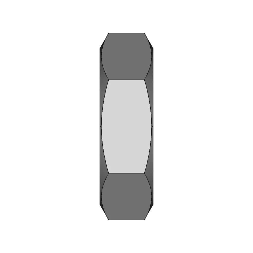 Parametric Bevel Seat Union Hex Nut - Standard Mechanical Component_0_0_degree_snapshot