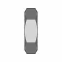 Parametric Bevel Seat Union Hex Nut - Standard Mechanical Component_0_0_degree_snapshot
