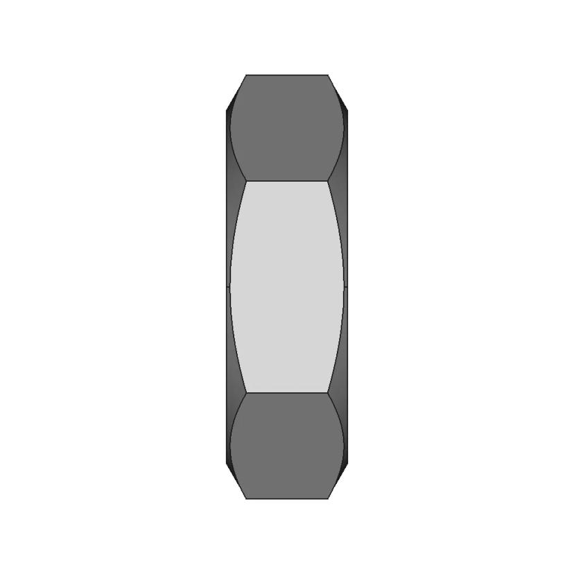 Parametric Bevel Seat Union Hex Nut - Standard Mechanical Component