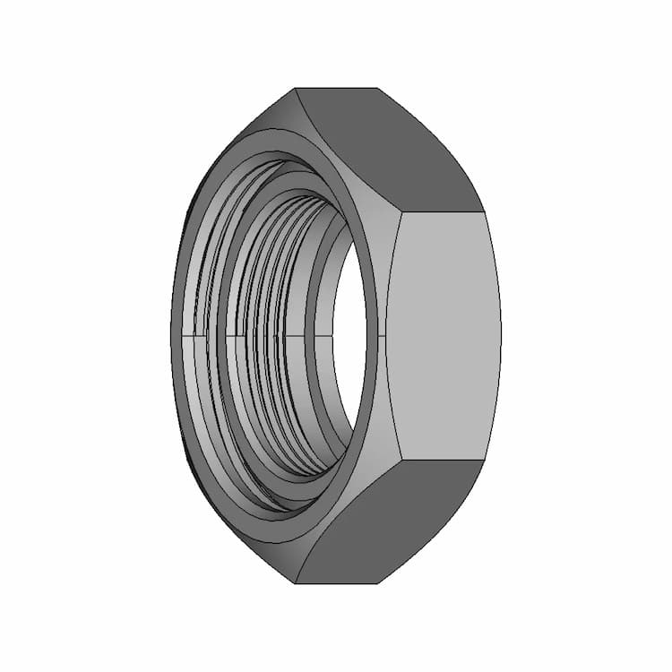 Parametric Bevel Seat Union Hex Nut - Standard Mechanical Component