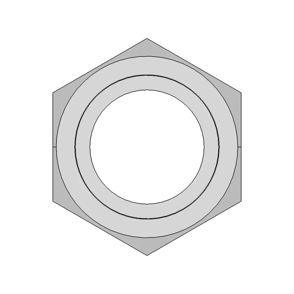 Parametric Bevel Seat Union Hex Nut - Standard Mechanical Component_0_270_degree_snapshot