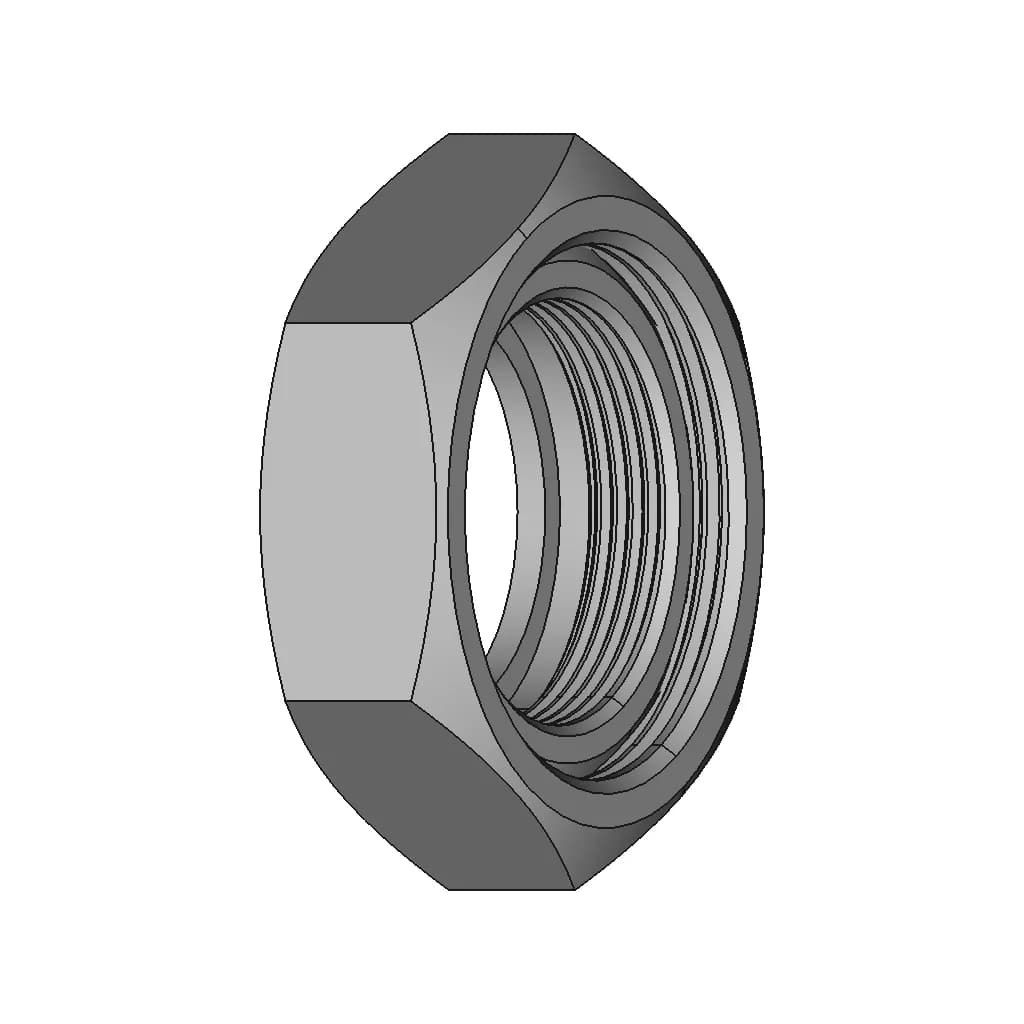 Parametric Bevel Seat Union Hex Nut - Standard Mechanical Component_60_30_degree_snapshot