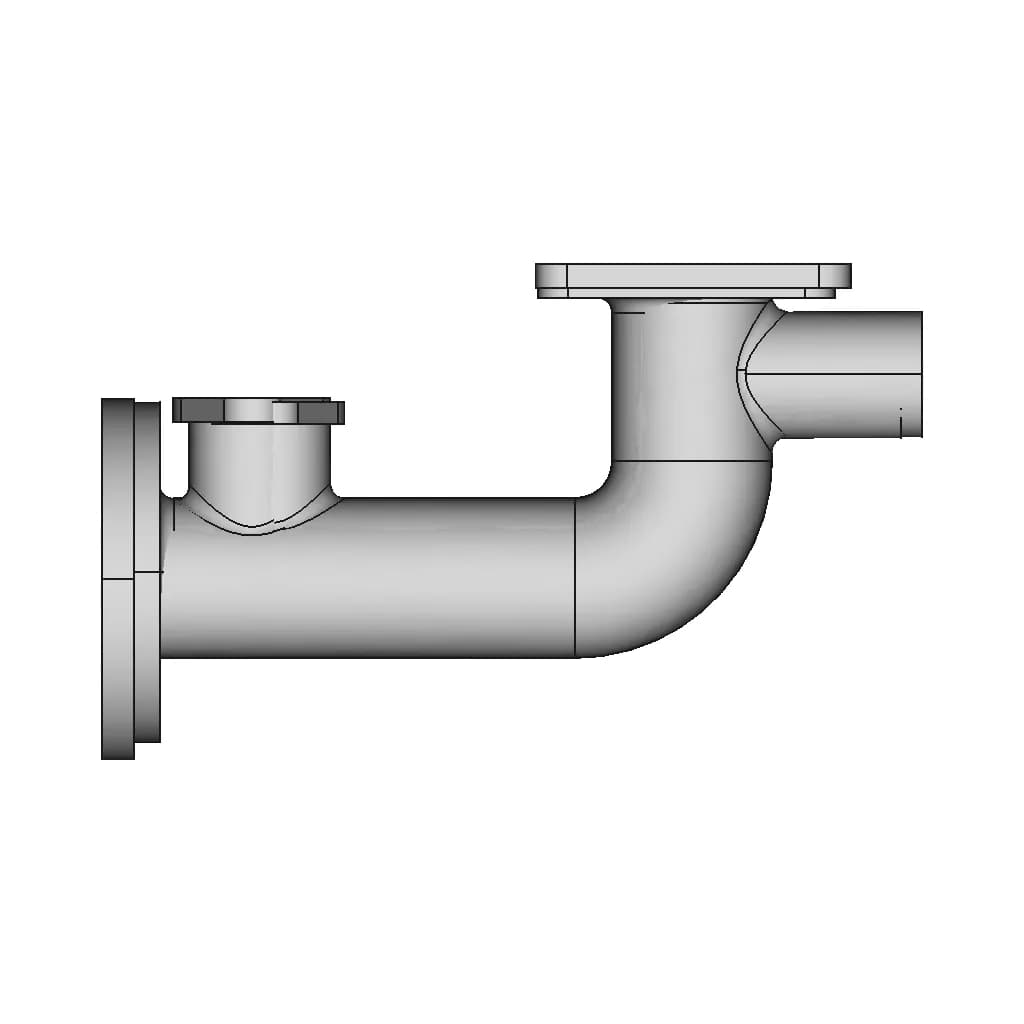 Flange Pipe - Standard Mechanical Component_0_90_degree_snapshot