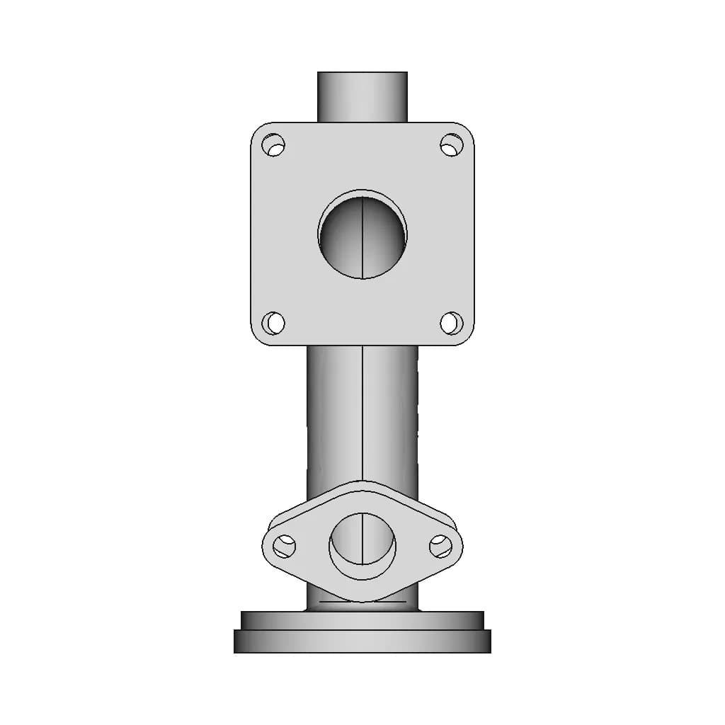 Flange Pipe - Standard Mechanical Component_270_0_degree_snapshot