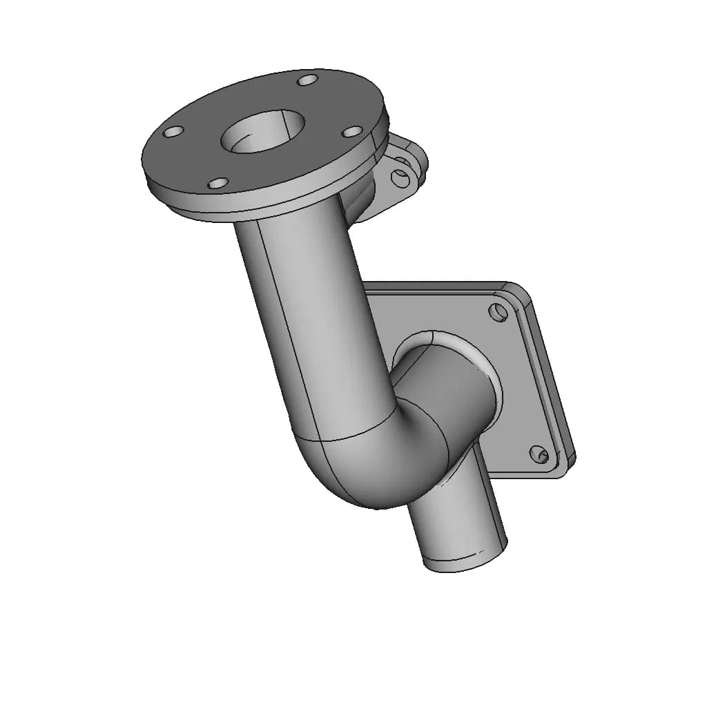 Flange Pipe - Standard Mechanical Component_60_30_degree_snapshot