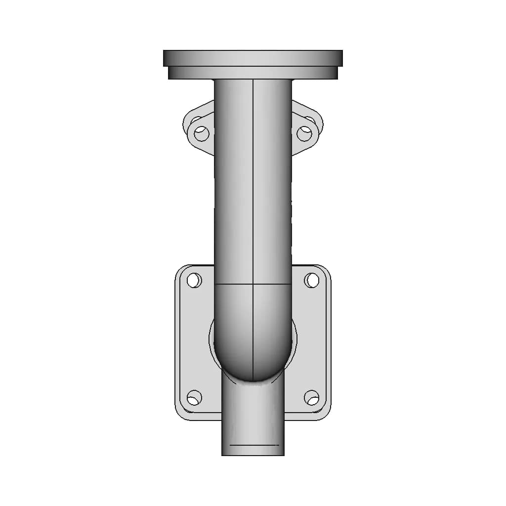 Flange Pipe - Standard Mechanical Component_90_0_degree_snapshot