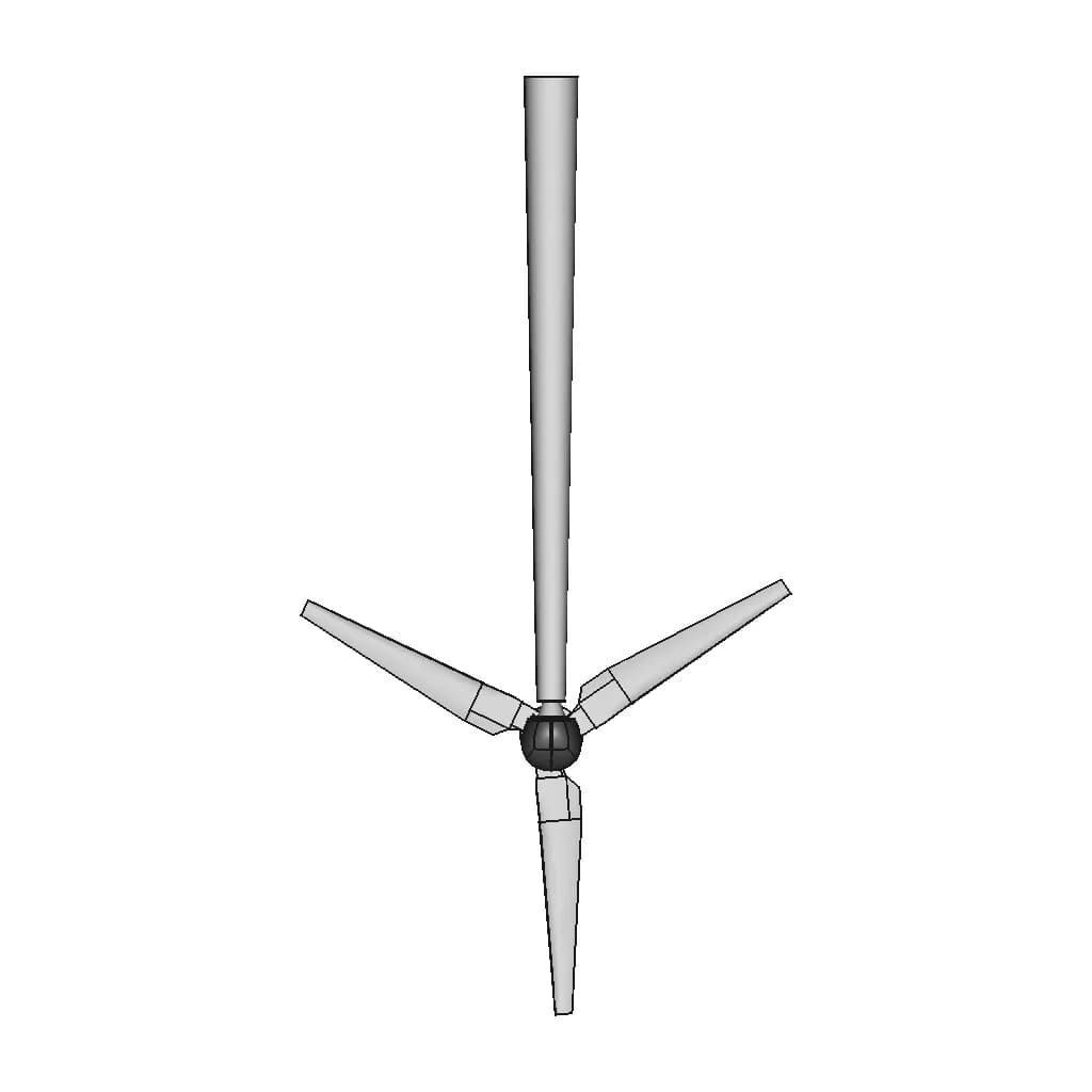 Wind Turbine 7 5 M | 3D Engineering Design File_270_0_degree_snapshot