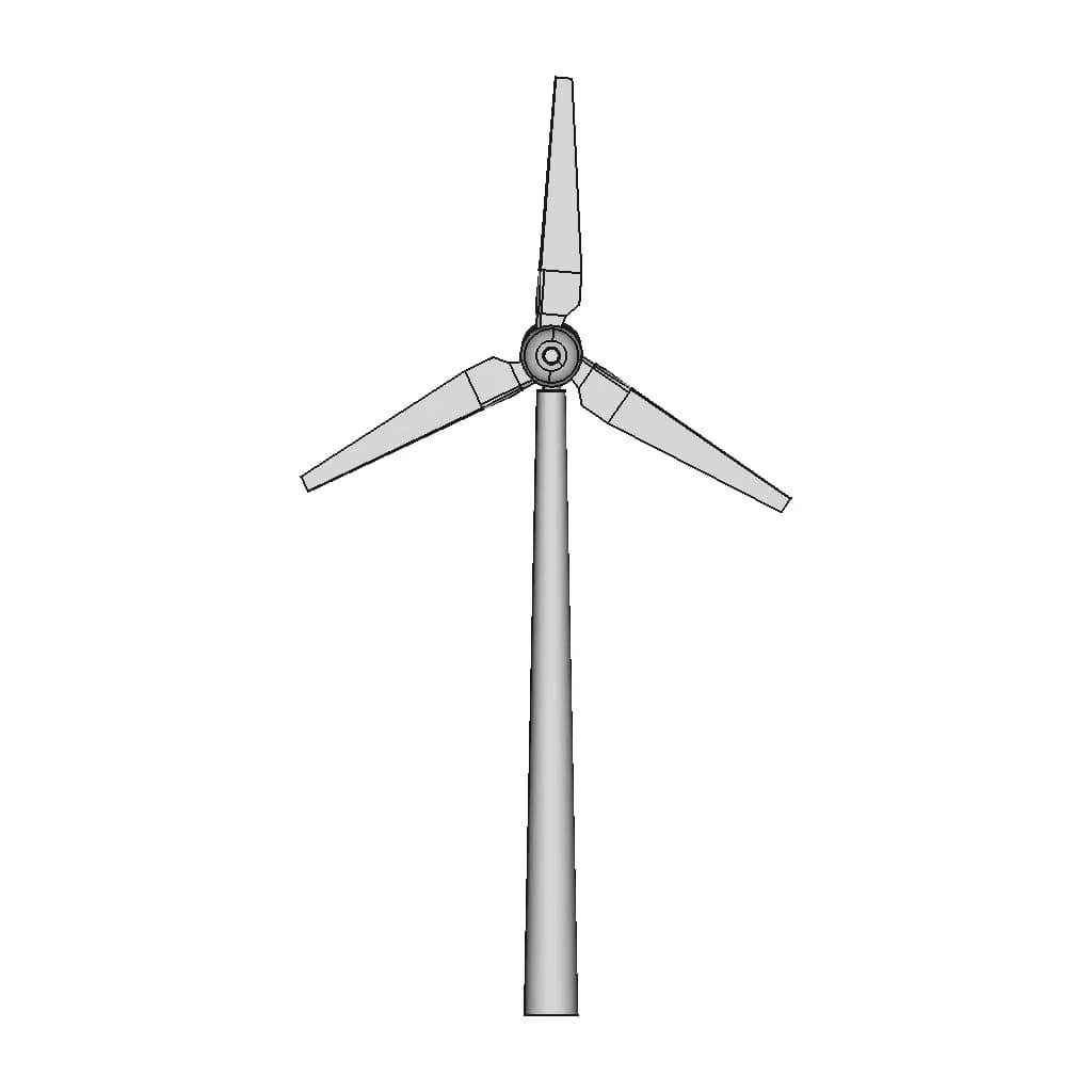 Wind Turbine 7 5 M | 3D Engineering Design File_90_0_degree_snapshot