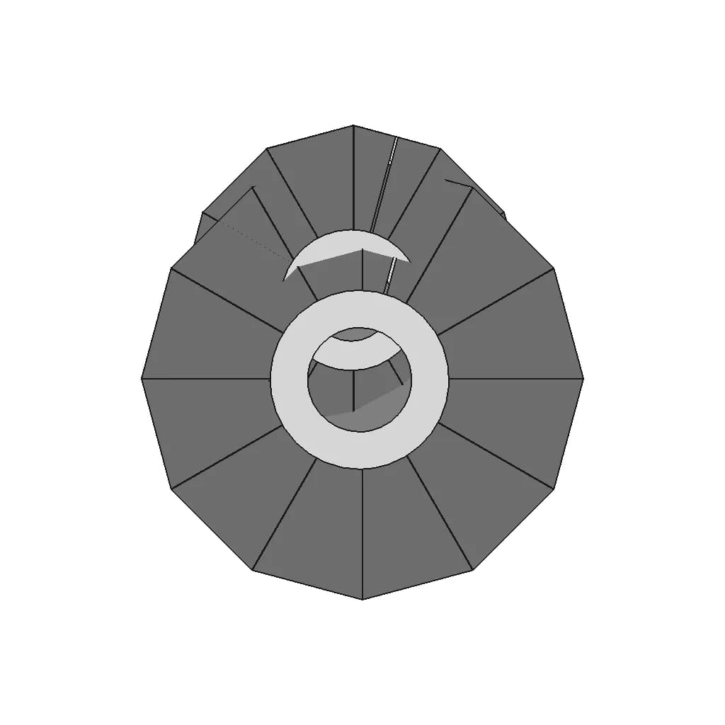 Copper Grinding Flotation Area Four Way Chute Assembly Detail Drawing | High-Quality CAD Model_270_0_degree_snapshot