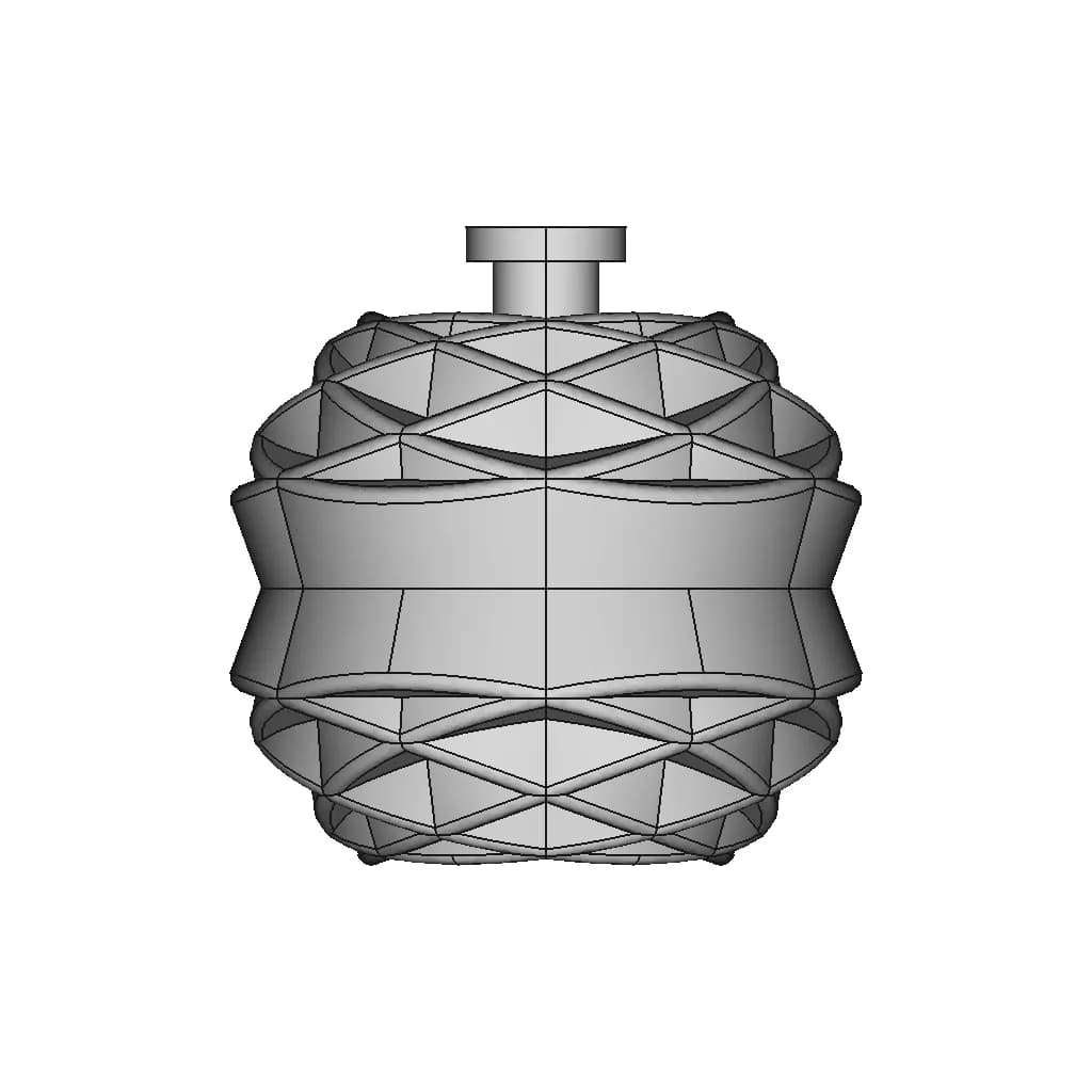 Attractive Chocolate Dish - Downloadable CAD Representation_0_0_degree_snapshot