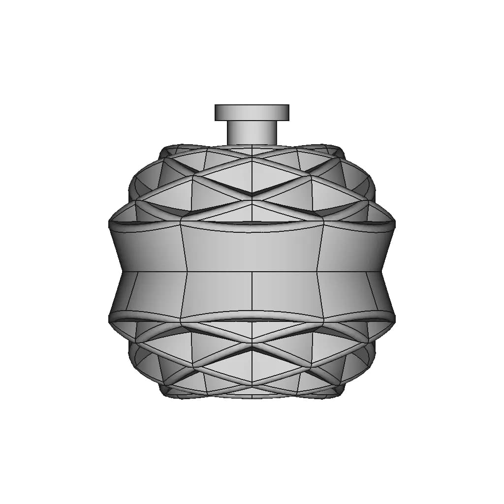 Attractive Chocolate Dish - Downloadable CAD Representation_0_90_degree_snapshot