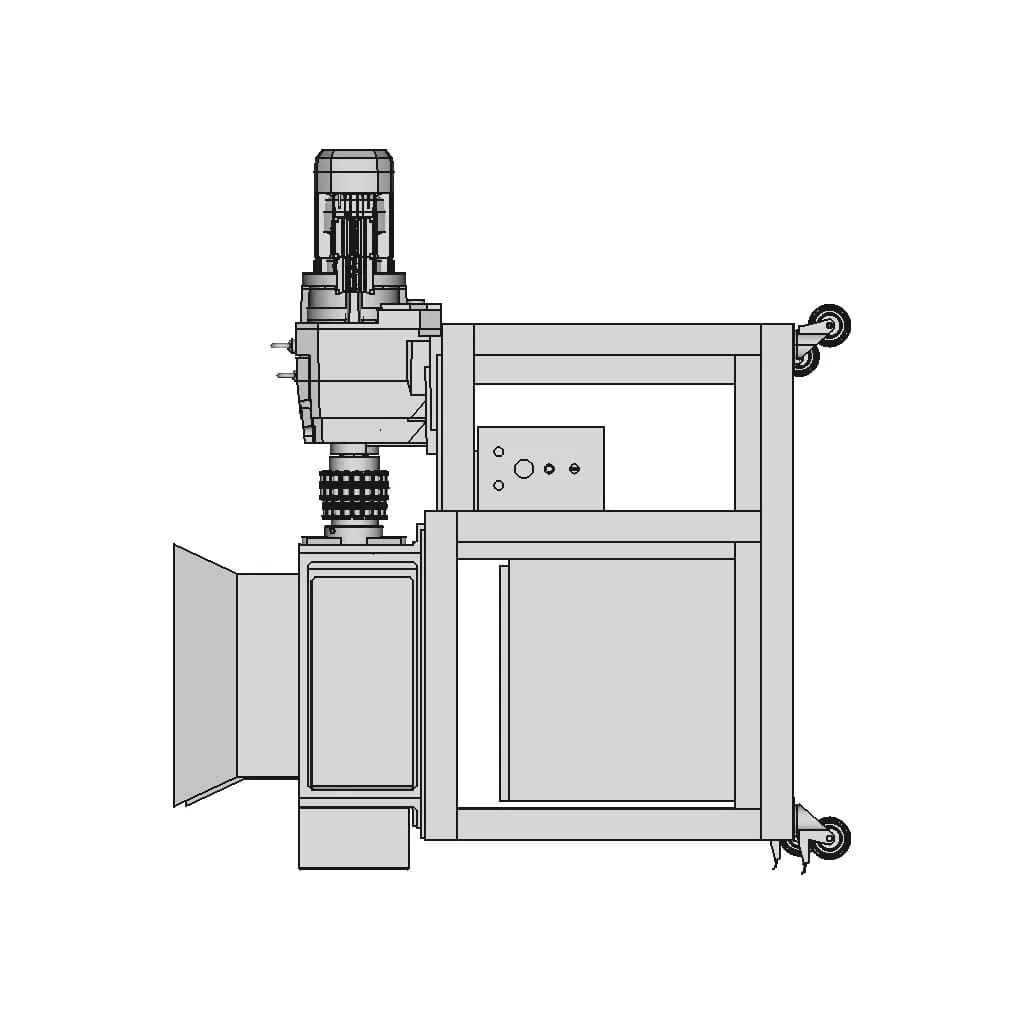 Industrial Shredder Machine - Downloadable CAD Representation_0_90_degree_snapshot